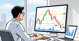 Momentum trading strategy on live price chart