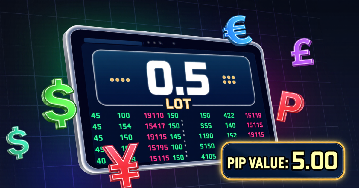 0.5 lot size in forex with pip value calculation