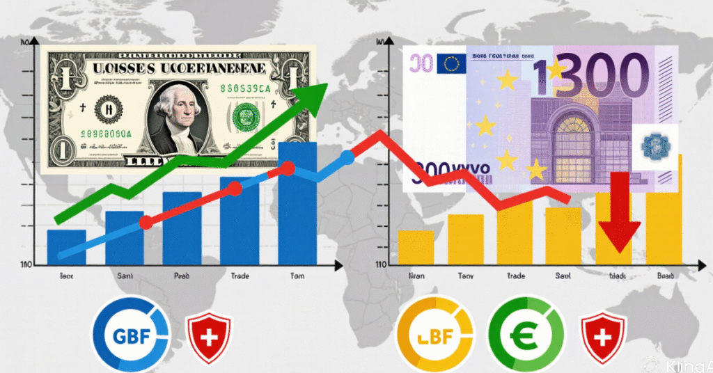 Chart showing U.S. Federal Reserve rate hikes leading to a stronger U.S. dollar.