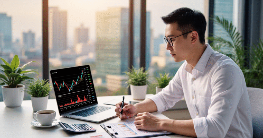 Comparison chart of Asian, London, and New York forex sessions in EST with volatility levels