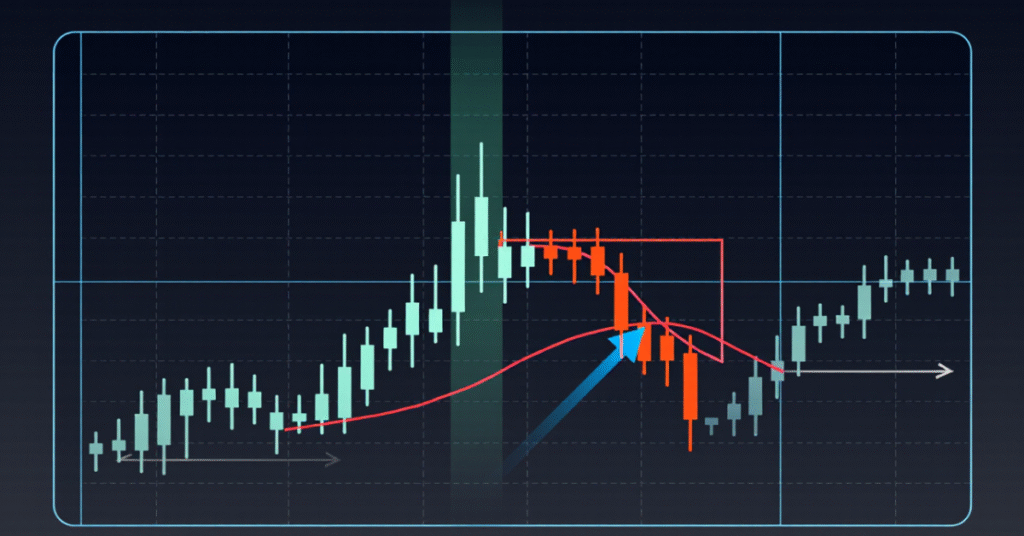 Graphic comparing inverted hammer and shooting star candlestick patterns.