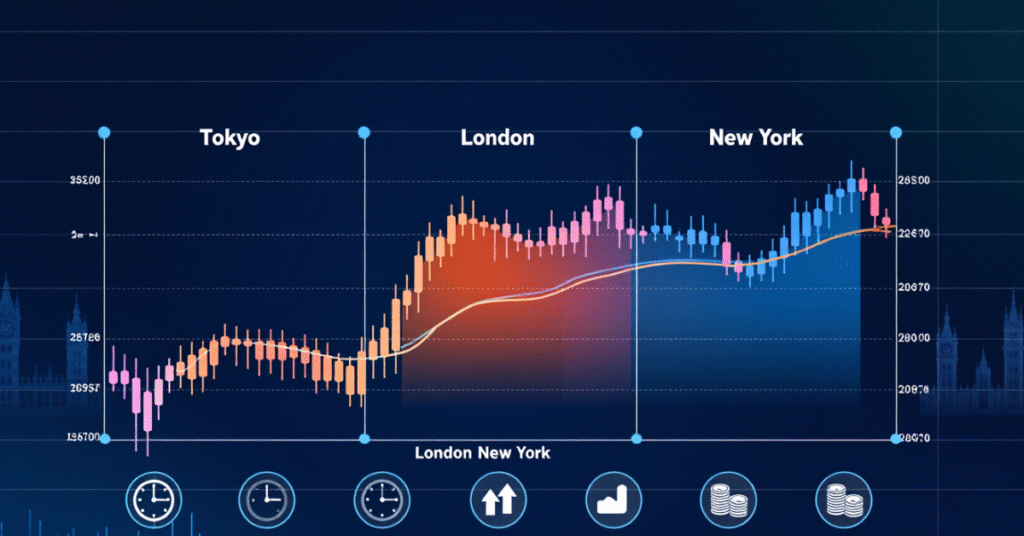 London–New York forex session overlap visualization