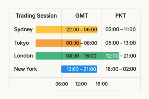 Visual chart showing NZD/USD best trading session overlaps and volatility levels