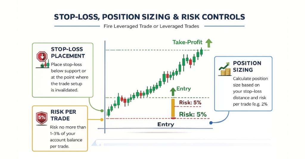 Risk management strategies for 1:100 leveraged trades