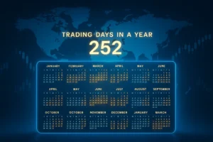 Stock market calendar showing 252 trading days per year.