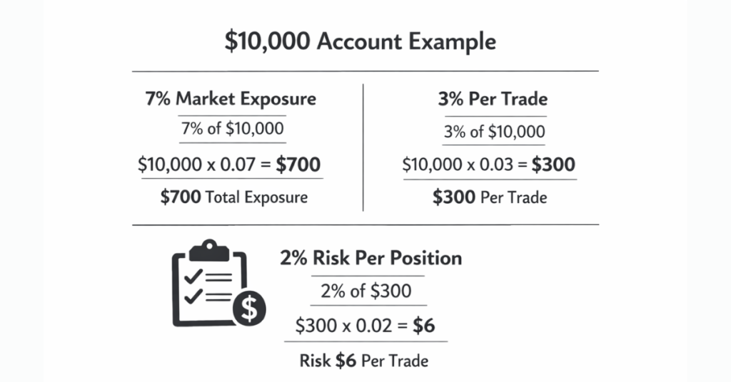 Practical example of applying the 7-3-2 rule in trading