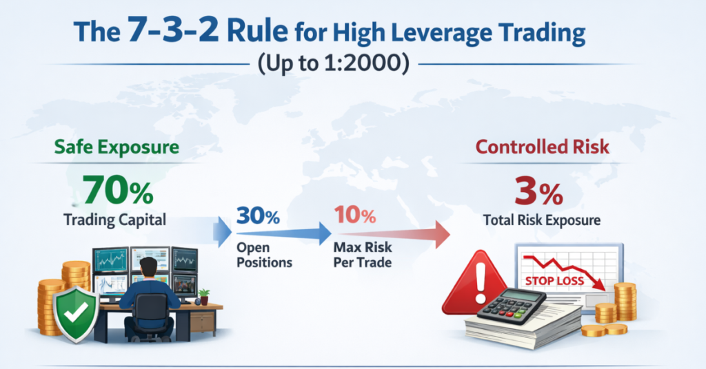 7-3-2 rule applied to high-leverage trading for risk control