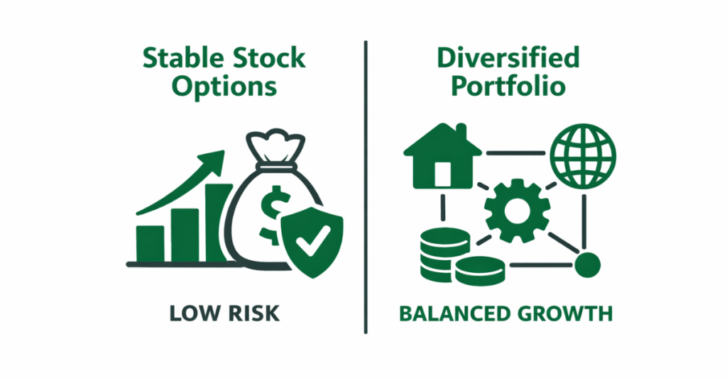 Low-risk beginner-friendly stocks