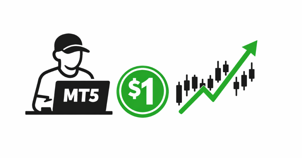 Trader starting with $1 on MetaTrader 5