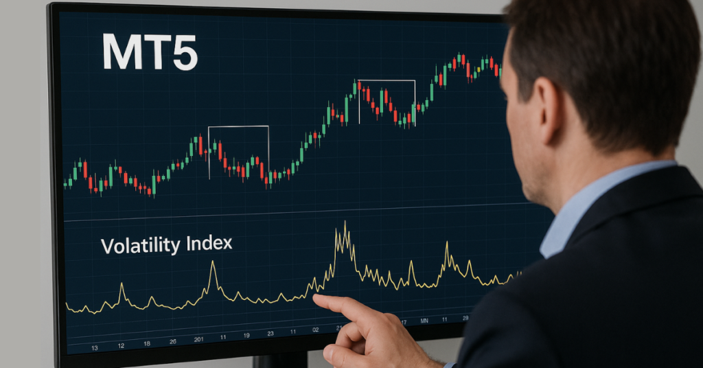 MT5 volatility index indicator chart on trading platform