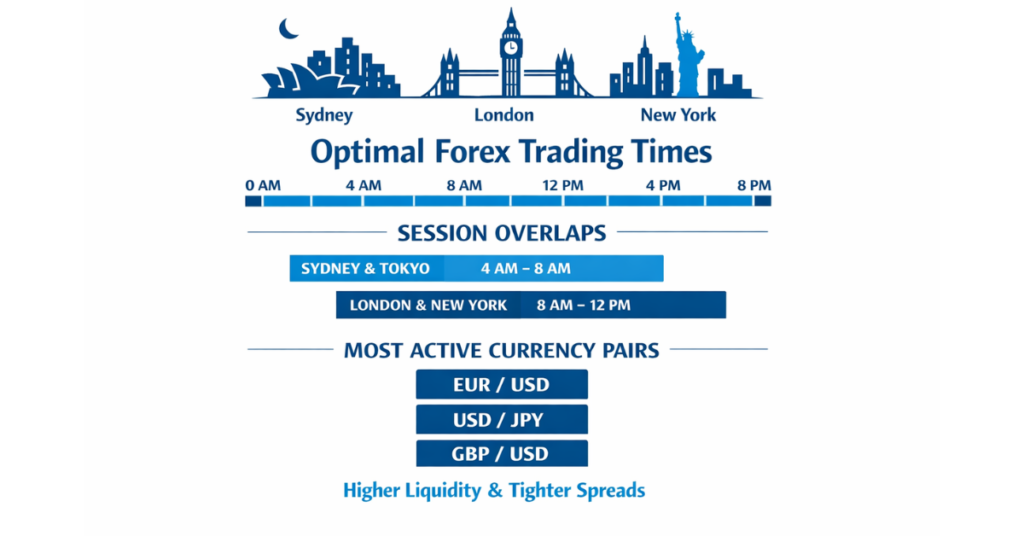 Best time to trade Forex based on session overlaps