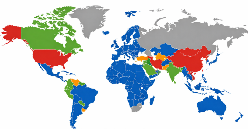“Stock trading age requirements by country map”
