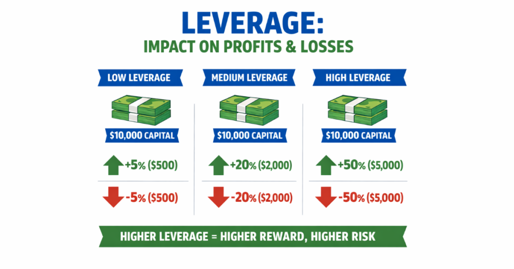 Leverage effect on monthly trading profits

