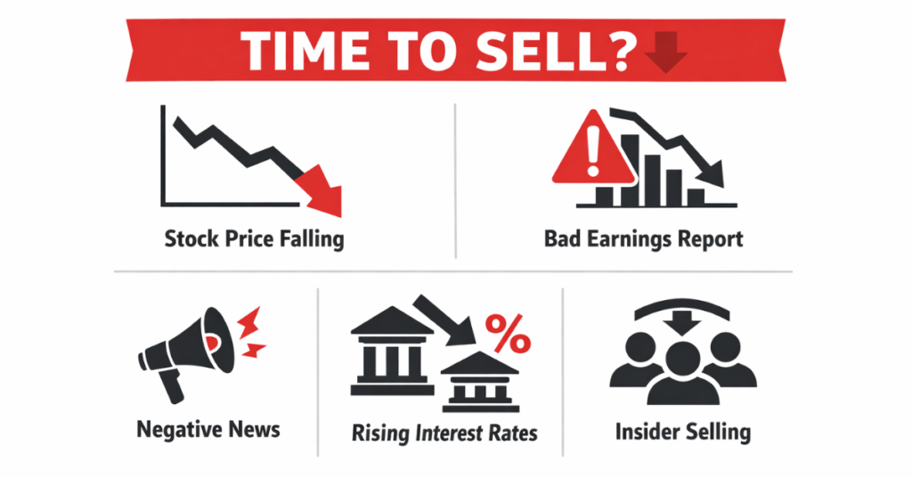 Market signals indicating when to sell a stock