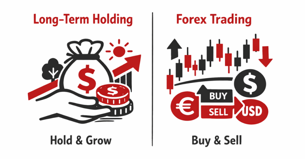 “Trading and holding safe currencies USD CHF JPY EUR GBP”