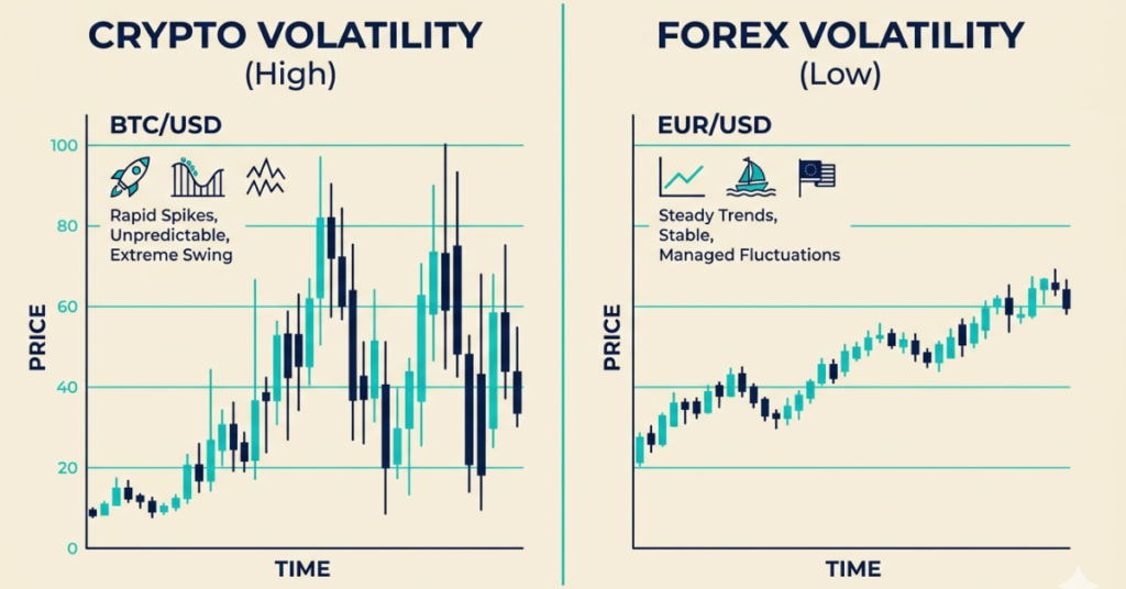 crypto vs forex volatility comparison chart