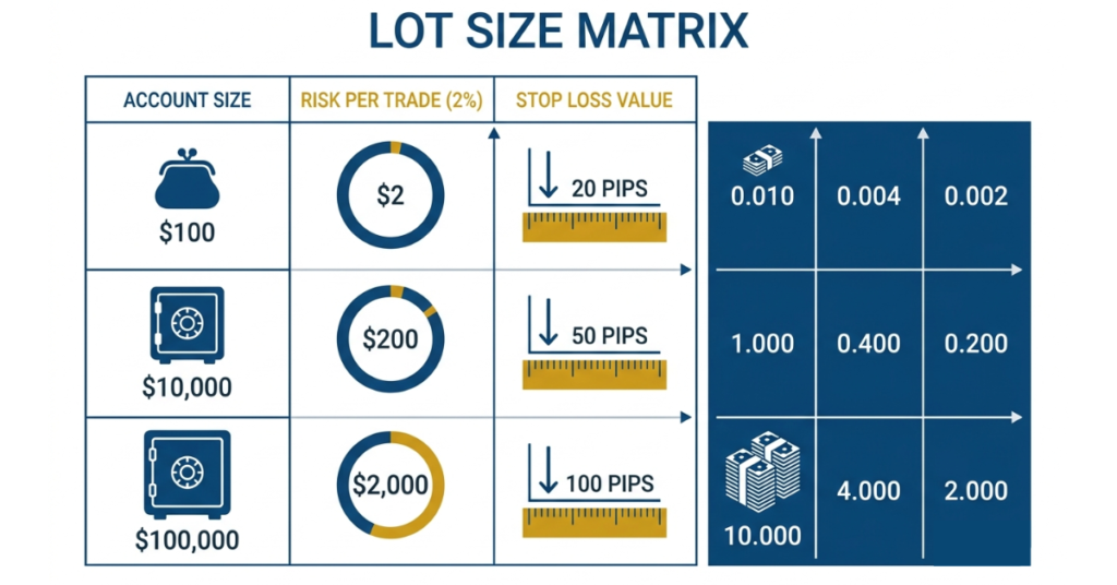 how to calculate lot size in forex based on risk percentage