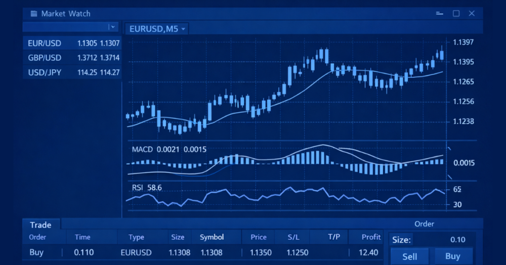 MetaTrader 5 trading platform interface demo account