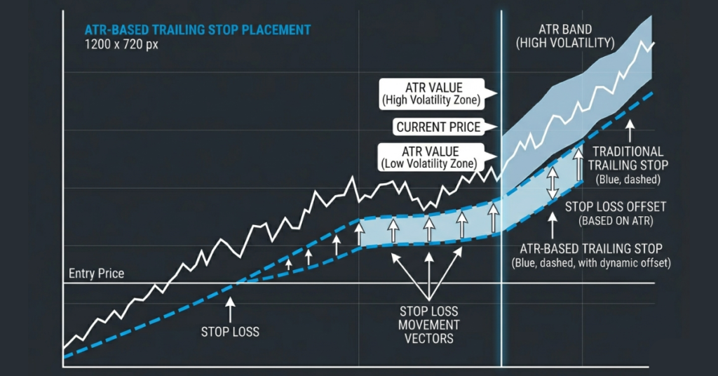 ATR-based trailing stop loss example in forex trading