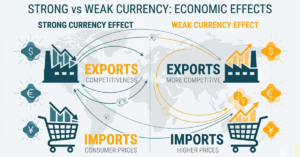 Strong vs weak currency impact on imports exports and international trade