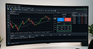Forex demo account on MT5 showing major currency pairs and beginner trading setup