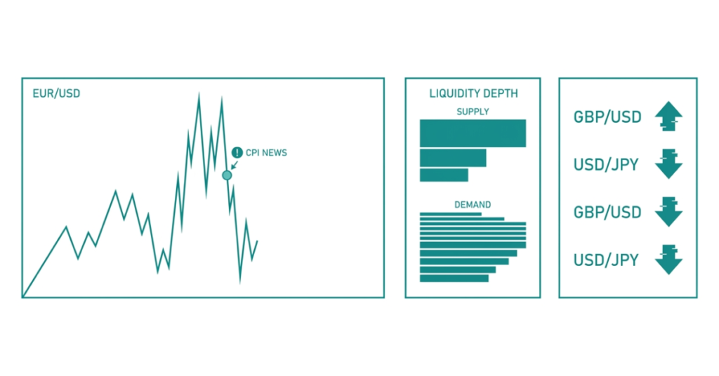 Forex trader monitoring liquidity during global currency fluctuations