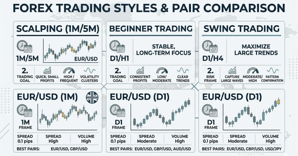 Forex major currency pairs comparison for beginners scalpers and swing traders