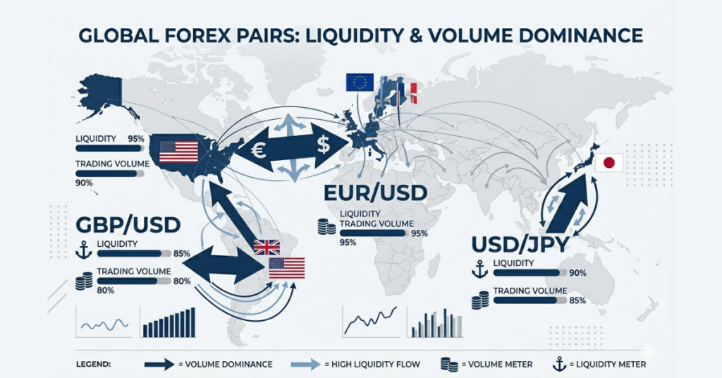 major forex pairs g7 currencies eurusd gbpusd usdjpy trading chart