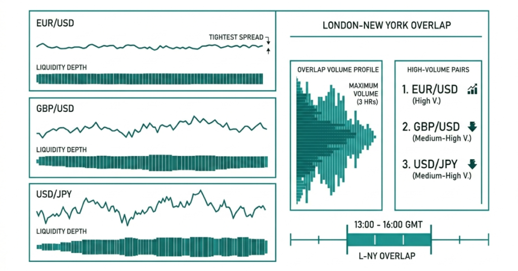 Major forex currency pairs with high market liquidity