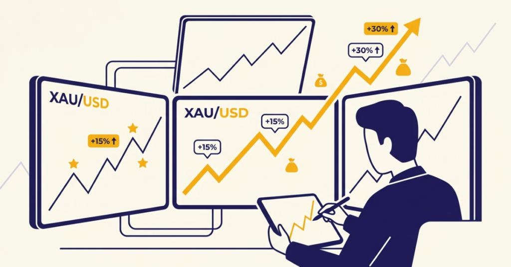 how to make money trading xauusd gold forex chart with profit growth