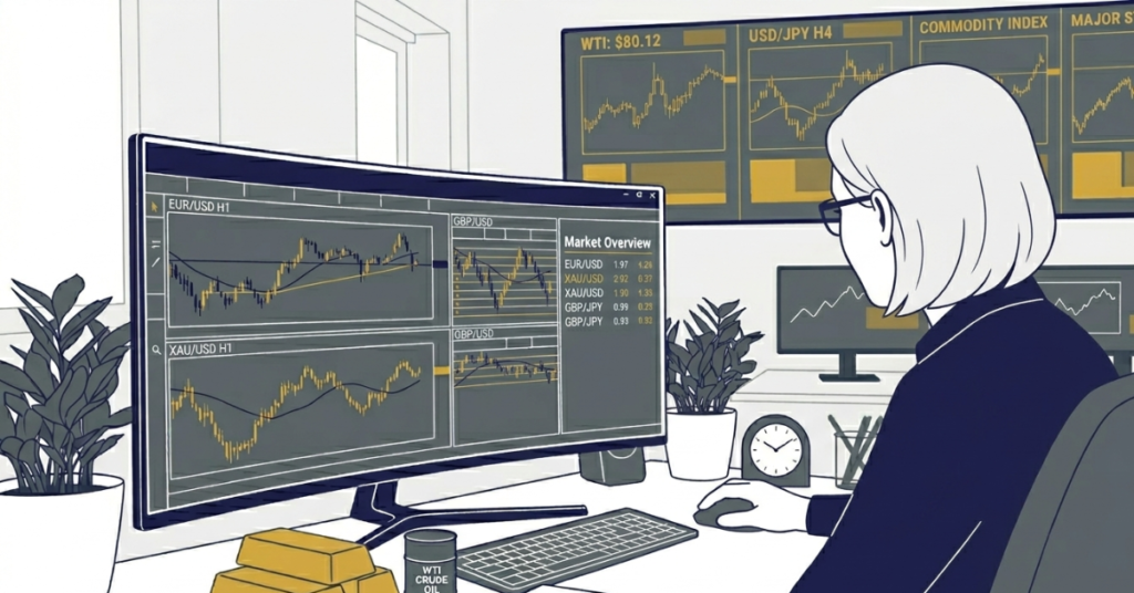 Trading forex pairs and commodity CFDs on MT5 platform
