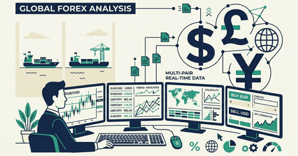 Forex traders using exchange rate movements to identify trading opportunities