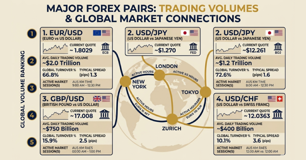 Most traded currencies in the global forex market compared to highest-value currencies