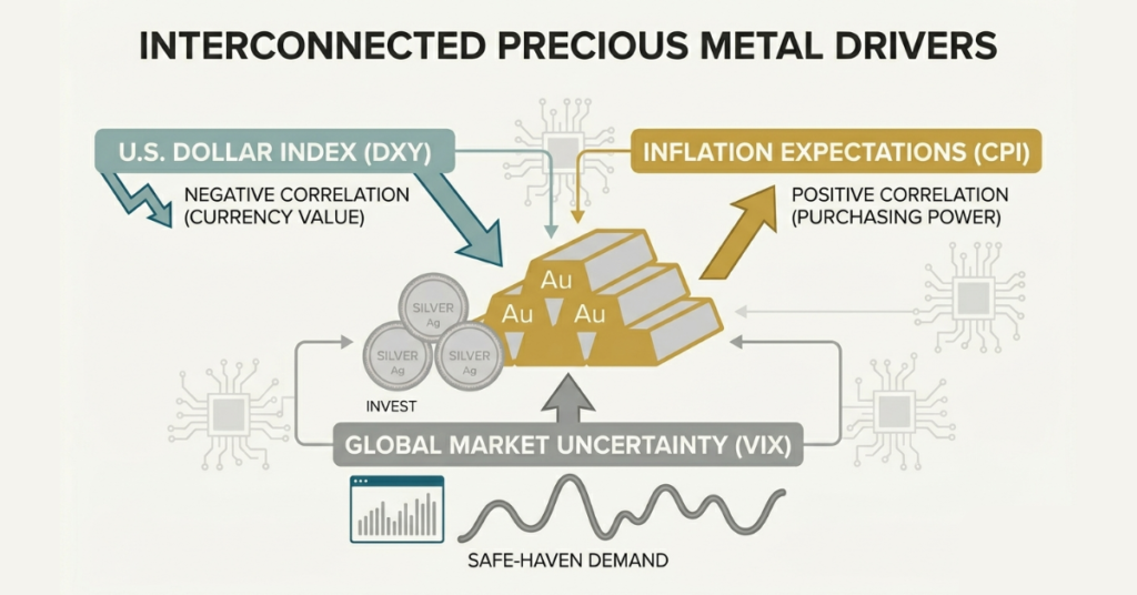Relationship between gold prices US dollar inflation and forex trading
