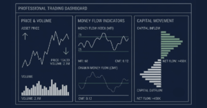 Money flow analysis showing how traders identify market direction using volume