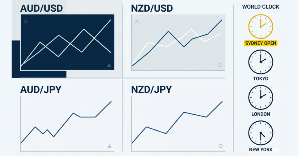 Best forex pairs to trade during the Sydney session including AUD/USD and NZD/USD