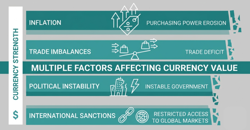 Causes of currency weakness