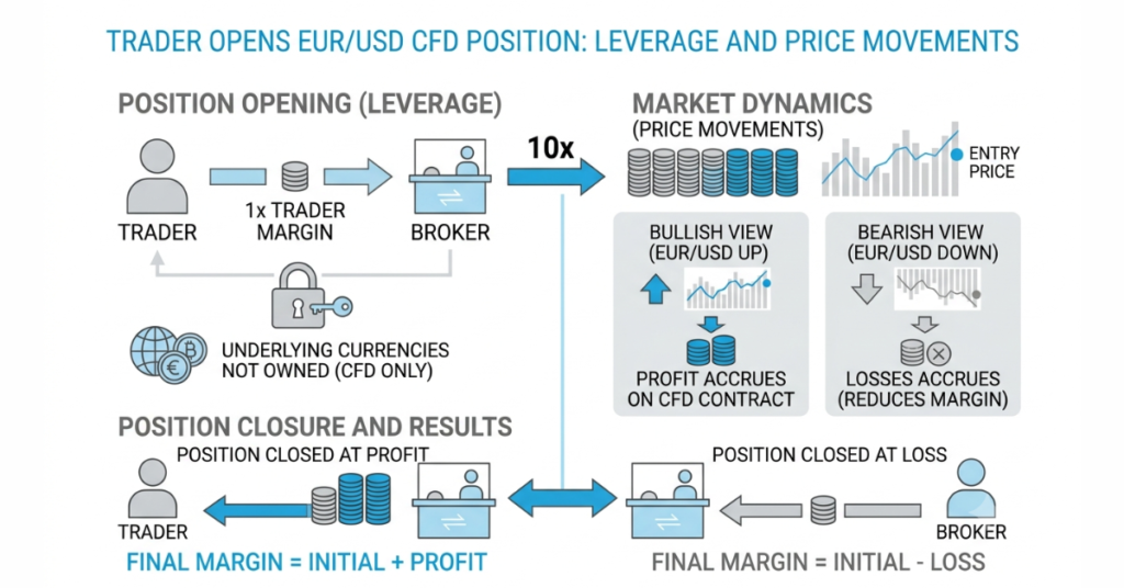How a forex CFD contract works on MetaTrader 5