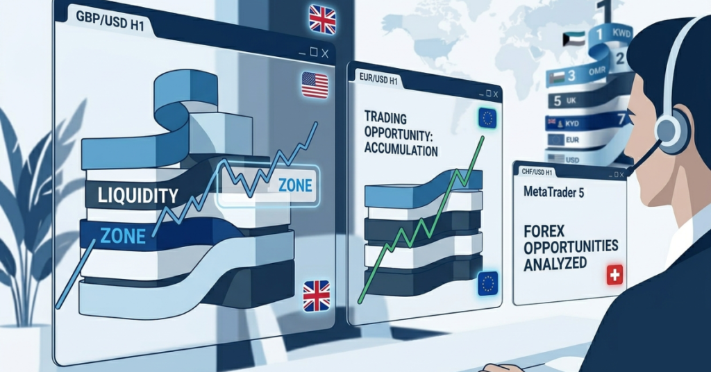 Major forex currencies including GBP EUR and CHF used in global forex trading