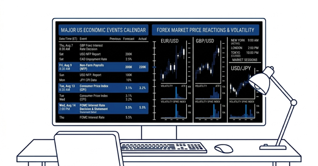 US economic news events that move forex pairs during the New York session