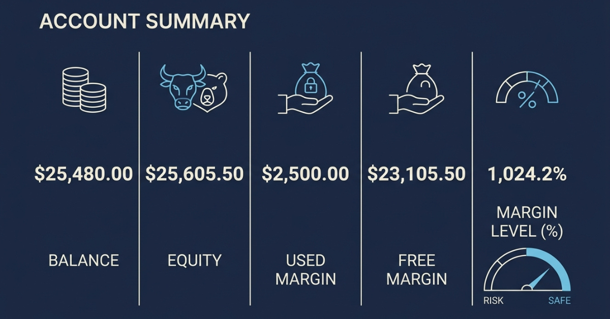 Forex balance equity margin and free margin explained