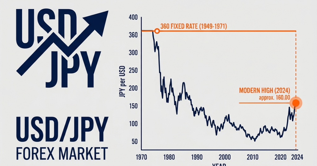 Highest yen to USD exchange rate in history

