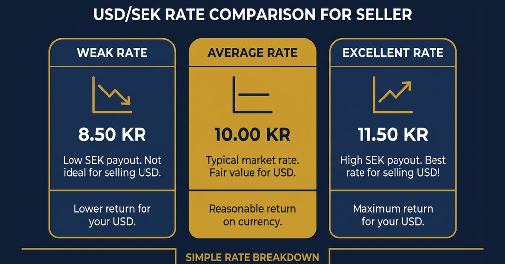 USD to SEK exchange rate benchmark