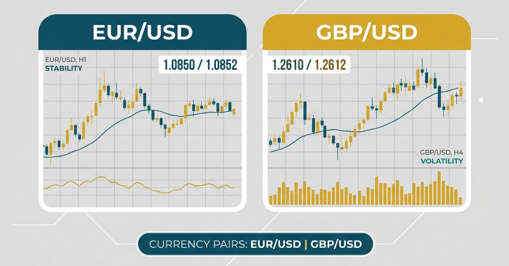 EUR/USD and GBP/USD forex trading
